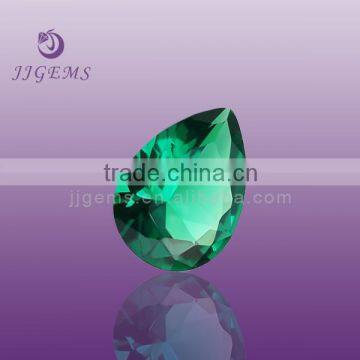 Synthetic pear green nano diamond for wax setting