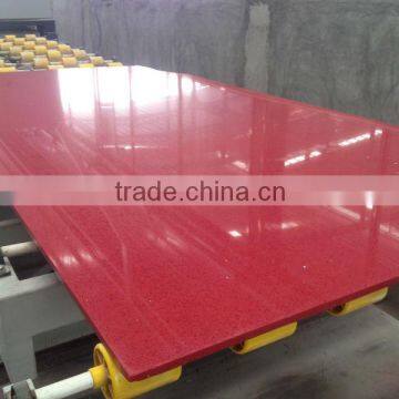 2014 Artificial stone Red quartz big slab