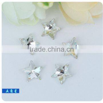 High Quality Wholesales Point Back Loose Star Shaped Crystal Glass Beads for Jewelry Cloth Phone Decorating Cheap