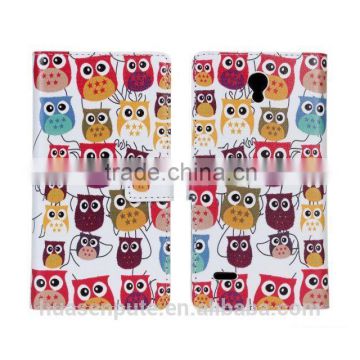 Hot Selling Cartoon Wallet Stand Leather Case for Huawei G700