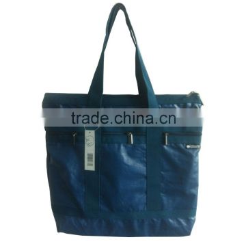 Blue washed 420D lady nylon handbag for college school girl