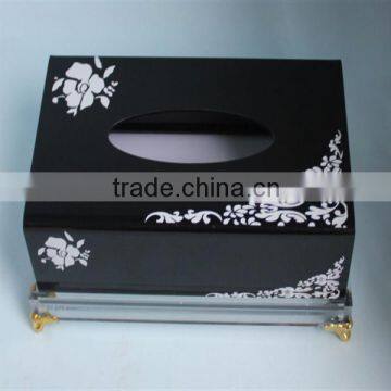 Plastic acrylic tissue box