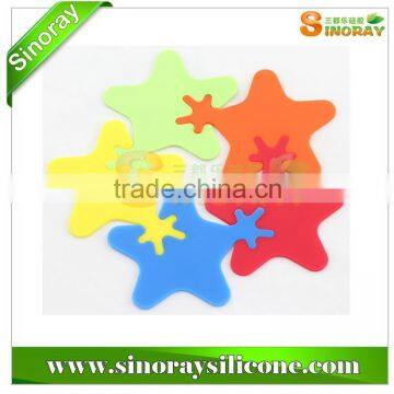 Silicone Jigsaw Puzzle Coaster/Pot Holder, Silicone Coaster