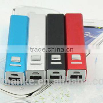 Promotional OEM Portable Power Bank 2600mAh , aluminium alloy portable power bank lipstick for smart phones