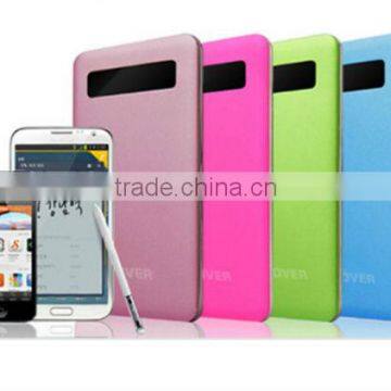 2014 New Promotional LCD Touch Screen Aluminium Shell Slim Power Bank 5000mah