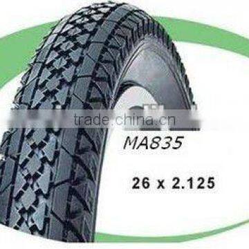 26*2.125 black rubber bicycle tyre