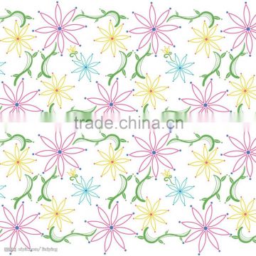 Gift paper book wrapping floral pattern