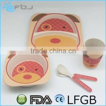 100% Biodegradable Eco-Friendly BamBoo Kids Dinnerware Set