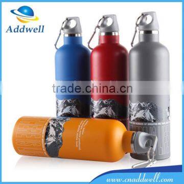 Outdoor 600ml leakproof vacuum stainless steel sport water bottle