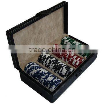 100 chips Leather poker chip case