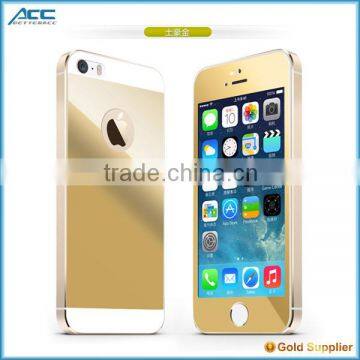 2015 Hot Selling High Quality Front+Back Metallic Plating Color Tempered Glass Screen Protector for IPhone 5 5s photo-3
