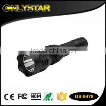 Onlystar GS-9478 aluminum police security q5 led flashlight brightest police flashlight