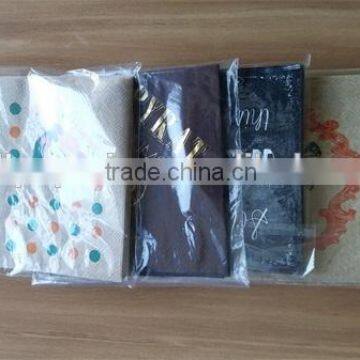 Natural Color Disposable Printed Lenchon Napkin/kraft Brown Napkin Paper