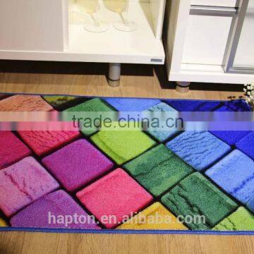 50*80cm loop pile printing carpet with anti-slip backing latex/tpr square design nylon printing mat