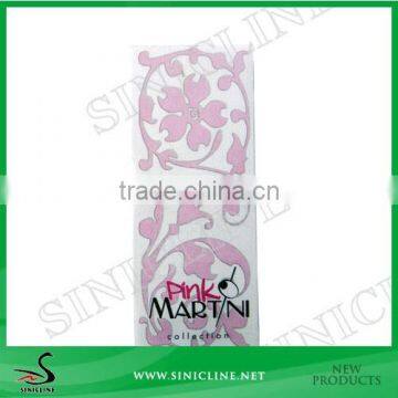 Sinicline Satin Material Printed Neck Label for Woman Dress