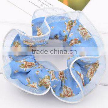 hotselliing floral flower girls hair scrunchies hair accessory