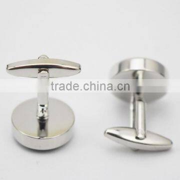 Round Black Carbon Fiber Inlay Cufflinks Carbon Fiber Mens Cufflinks photo-3