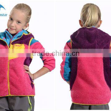 Wholsale New design apparel stocklot sleeveless polar fleece waistcoat for children
