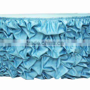 Wedding Tablecloth, Handmade Table Cloth,satin Ruffled Tablecloth