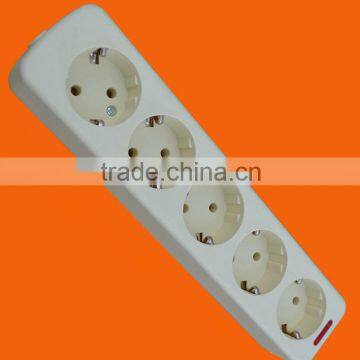 European style 5 way extension power cord with earth (E5005E)