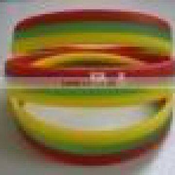 Fashion 3 Layer Color Silicone Rubber Wristband photo-2