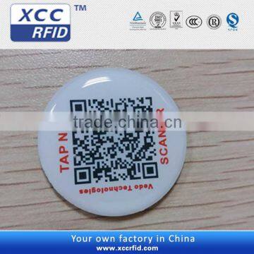 QR code epoxy tag rfid ntag213 chip