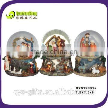 Easter manger nativity globe