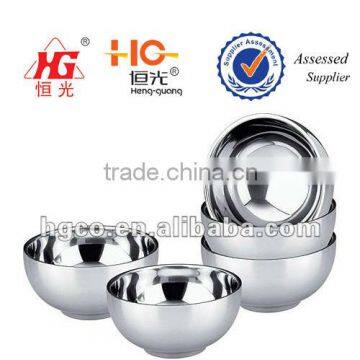 Stainless steel double-layer round bowl