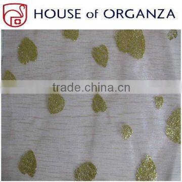 Heart Pattern Bronzing Organza Fabric for Holiday Decoration