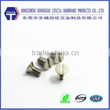 China ROHS nickel plated brass slotted Flat head machine screw M4x8