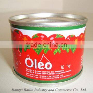 Canned tomato paste for Africa,concentrated 28-30%