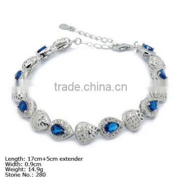 [BZ4-0018] 925 Silver Bracelet with CZ Stones Hot Selling Bracelet 925 Silver Bangle Bracelets