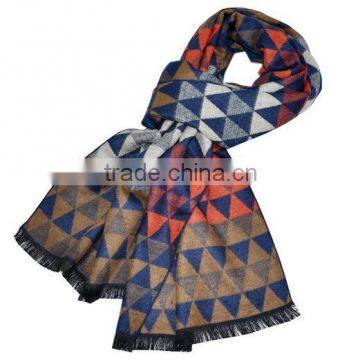 In stock checks cashmere feel 100% acrylic yarn dyed scarf 30x180cm