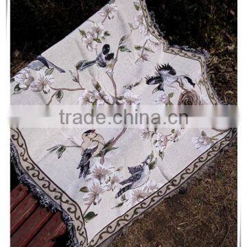 Fancy Colorful Woven Tapestry Jacquard Throws and Blankets