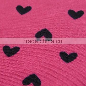 Rose Red Heart Polyester Print Lycra Swimwear Fabric photo-6