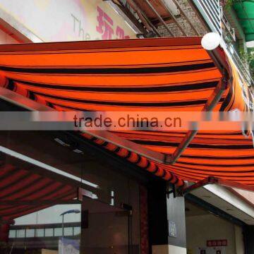 2015 new type alu retractable remote control acrylic simple awning,awning components