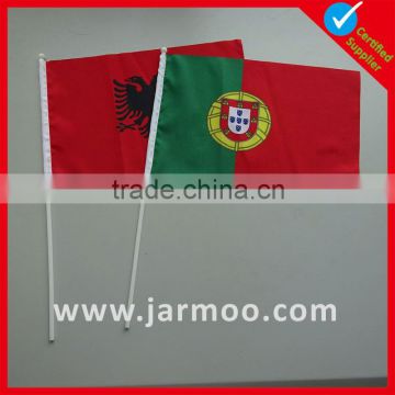 decoretive polyester waving brazilian flag with 40cm pole