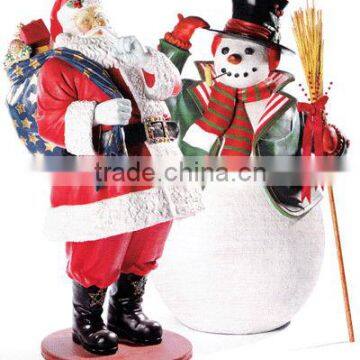 Newest fiberglass father Christmas for decorations