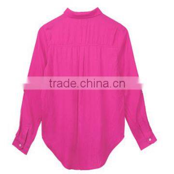 Women's Long Sleeve Casual Shirt Tops Plus Size Beach Blouse Clothing OEM ODM Type Clothing Factory Manufacturer From Guangzhou