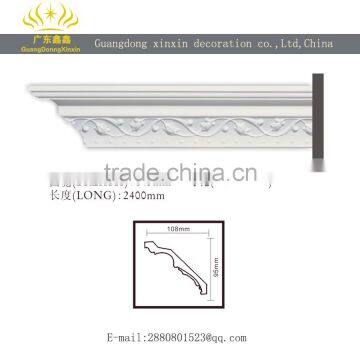 Polyurethane carved corner cornice for home & interior decoration