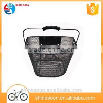 2016 wholesale new pattern plastic stainless steel bike cycle baskets bicycle storage basket