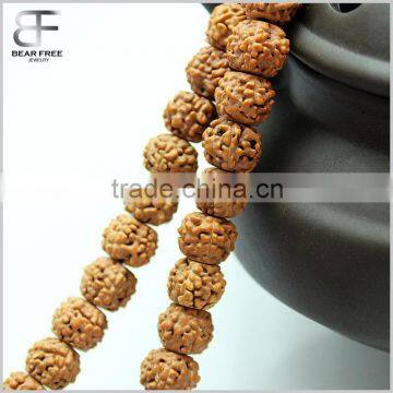 Natural Nepal Dragon Pattern Rudraksha Mala Utrasum Beads,Natural Seed Prayer Beads Strand