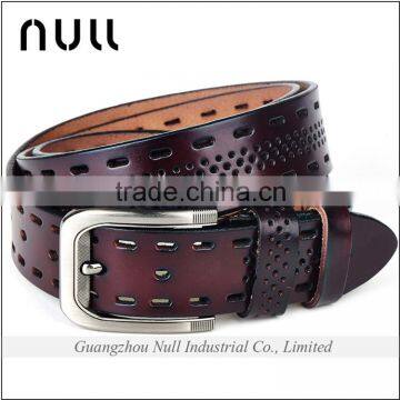 Hot sale thin style ladies waist genuine leather belt