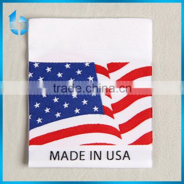 Flag main label with center folded for army shirt