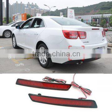 Car LED Rear Bumper Reflectors Light Red Brake Warning Lights For Chevrolet Malibu 2013 2014 2015