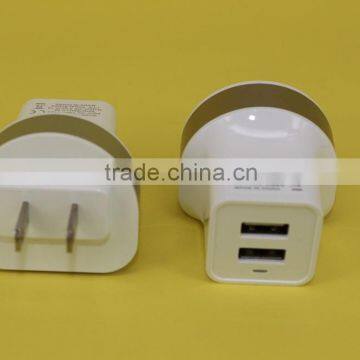 high quality 2 USB charger for mobile tablet