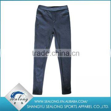 China Wholesale Women Sexy LADIES WINTER DENIM LEGGING photo-2