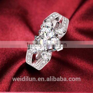 wholesale silver ring latest gold finger ring design silver diamond wedding ring