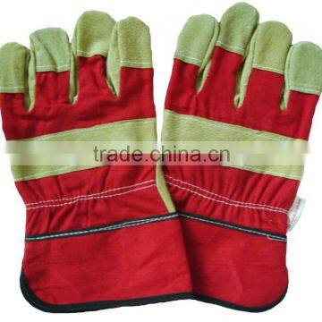 AB grade quality new design reflective canvas working glove