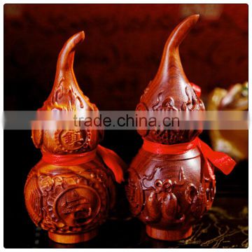 Red sandal wooden Wu Lou-Gourds ,chinese Wu Lou statue